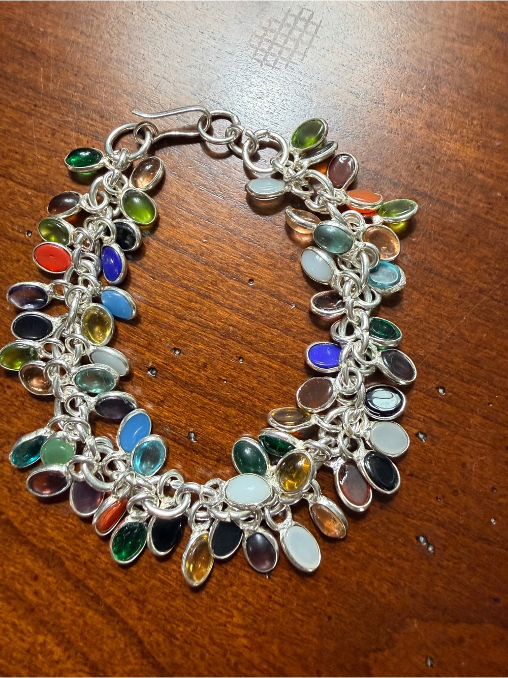 Multicolor Glass Charm Bracelet - Women Jewelry